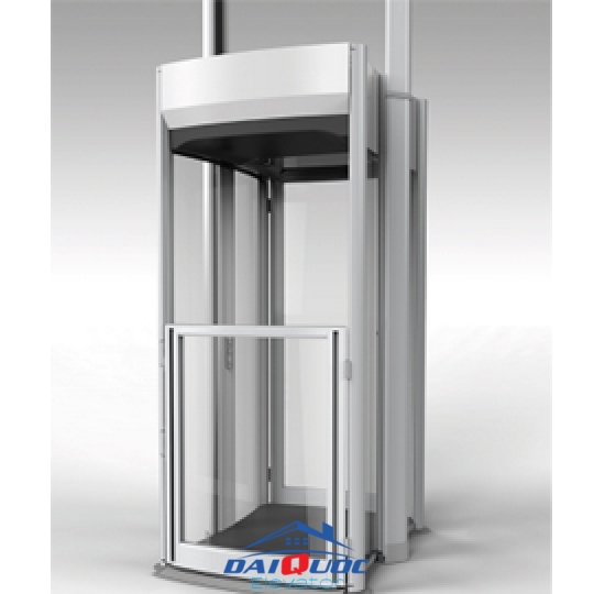 THANG MÁY HOMELIFT LỒNG KÍNH CỬA MỞ TAY